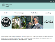 Tablet Screenshot of karlbarth.unibas.ch