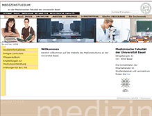 Tablet Screenshot of medizinstudium.unibas.ch